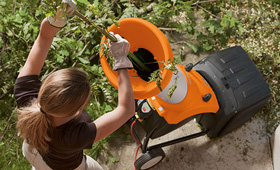 Elektrické drtiče zahradního odpadu